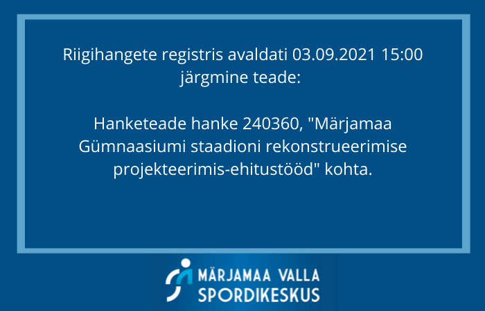 Märjamaa staadion Märjamaa Valla Spordikeskus